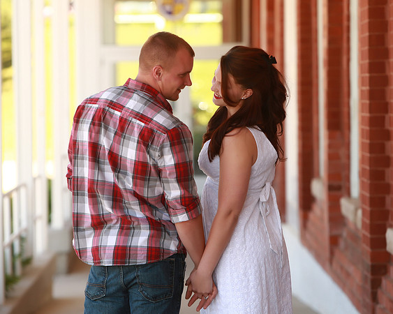 Engagement session at Mount Pleasant City Hall