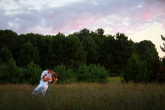 Romantic Sunset Engagement Session in Central Michigan